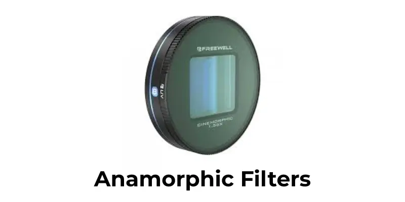 Anamorphic Filter By Freewell, Showcasing A Cinematic Look And Design For Professional Filmmaking And Video Production.