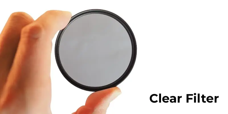 Clear Filter Held In Hand, Used For Lens Protection Without Affecting Image Quality In Photography.