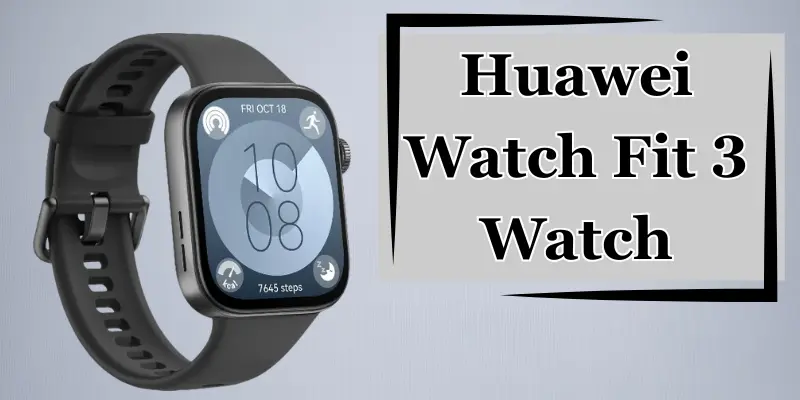 Huawei Watch Fit 3 With Fitness Tracking Display Showing Steps And Date.