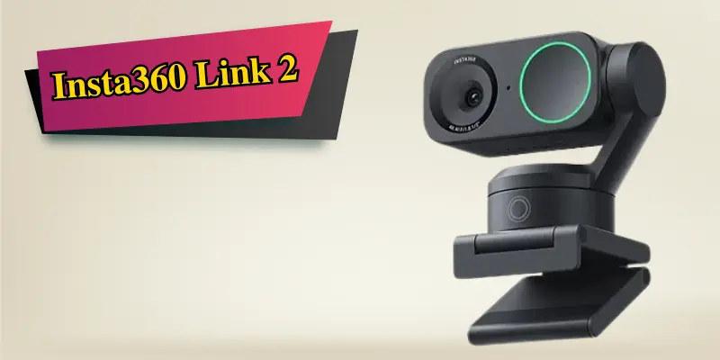 Insta360 Link 2 Webcam With Gimbal Design, Ideal For High-Quality Streaming And Video Capture.