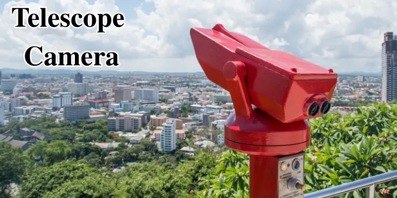 Ed Telescope Camera Overlooking A Cityscape, Offering A Unique Vantage Point For Panoramic Views.